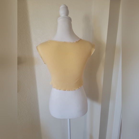 Joloko Yellow Top with Beaded Bunny Design, Size Small - Picture 3 of 3